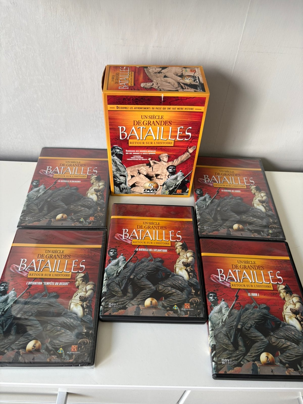 Coffret de 5 DVD « GRANDES BATAILLES », CD & DVD, Enlèvement ou Envoi, Neuf, dans son emballage