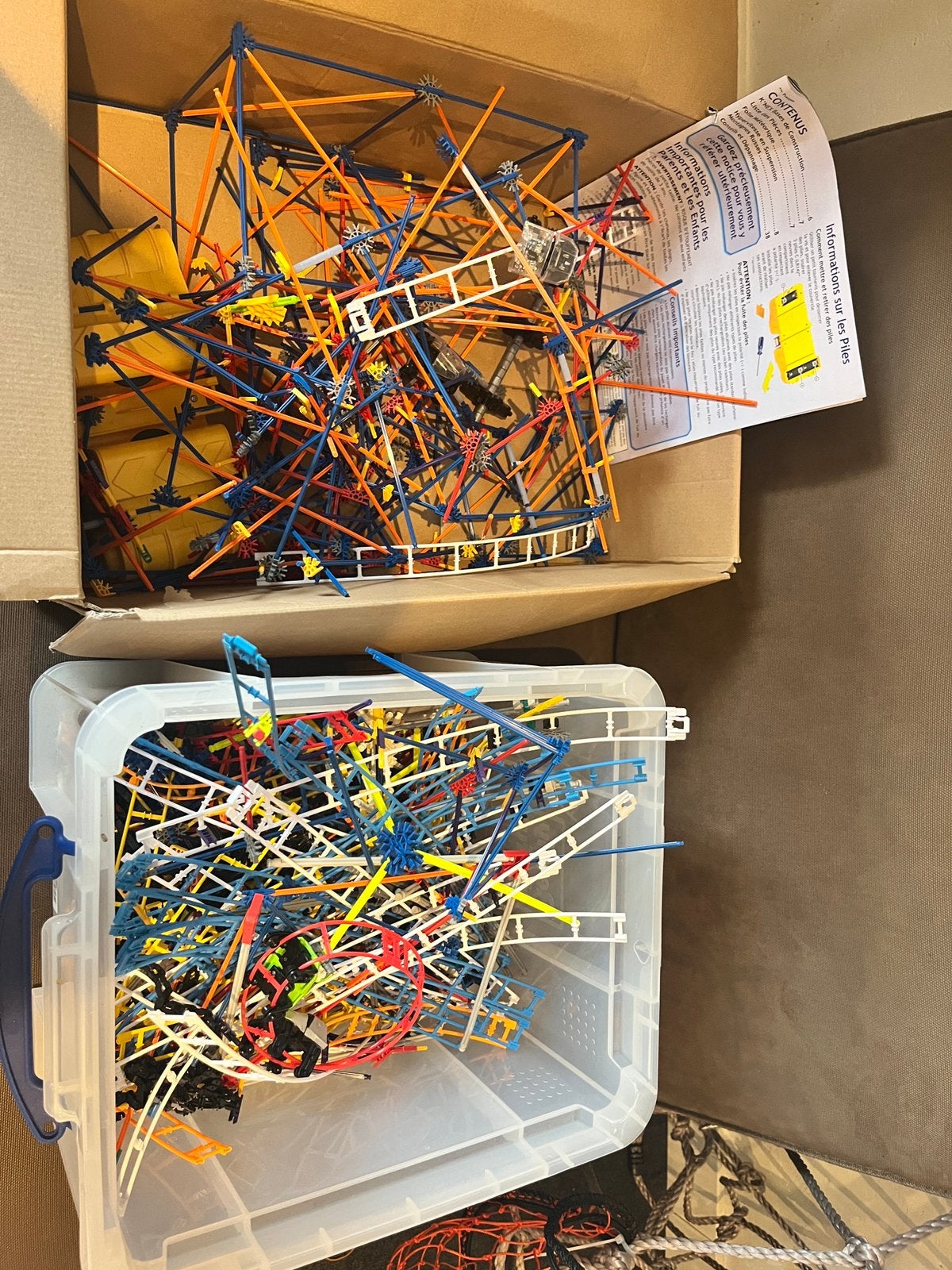 Knex, Ophalen, Gebruikt
