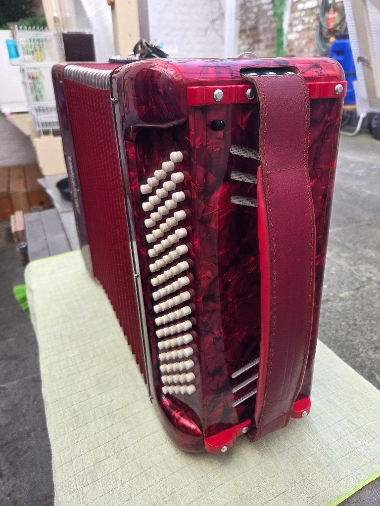 Chromatische accordeon, Muziek en Instrumenten, Ophalen, Gebruikt, Knopaccordeon, Overige merken
