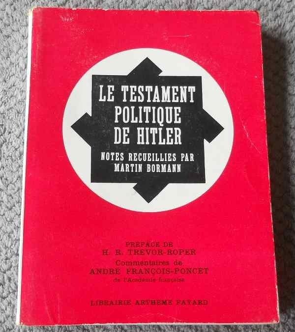 Le testament politique de Hitler, Ophalen of Verzenden, 20e eeuw of later, Gelezen, Europa