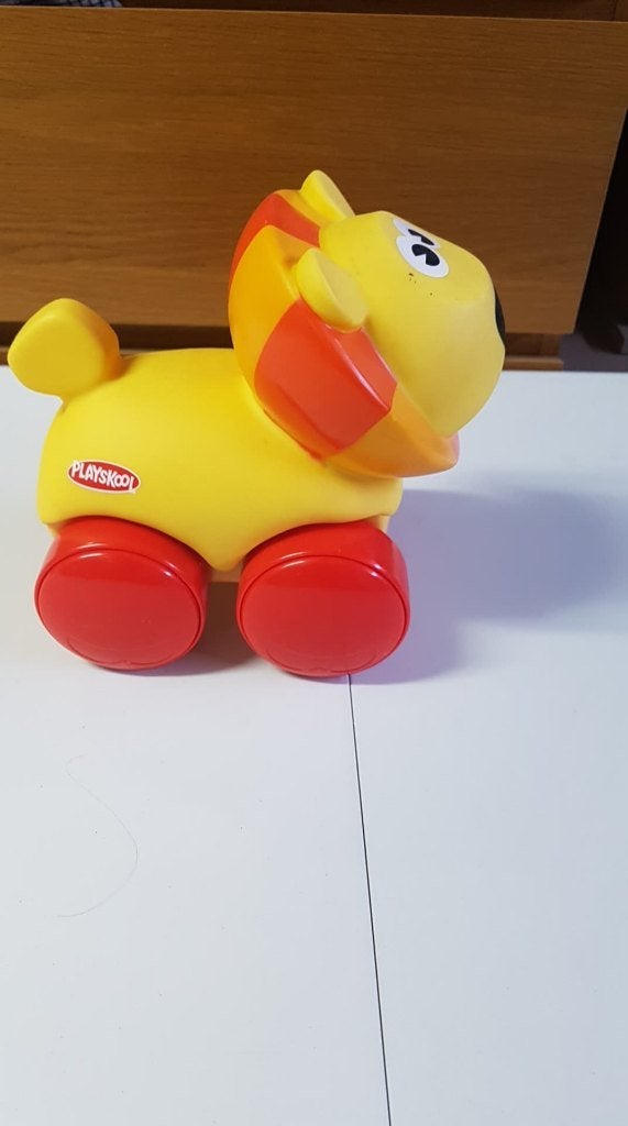 Leeuw Playscool rijd op wielen, Kinderen en Baby's, Speelgoed |Speelgoedvoertuigen, Ophalen, Zo goed als nieuw