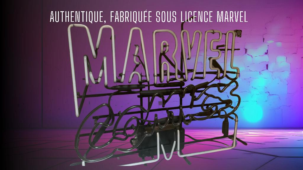 AUTHENTIEK NEON MARVEL COMICS-BORD, Ophalen, Zo goed als nieuw, Lichtbak of (neon) lamp