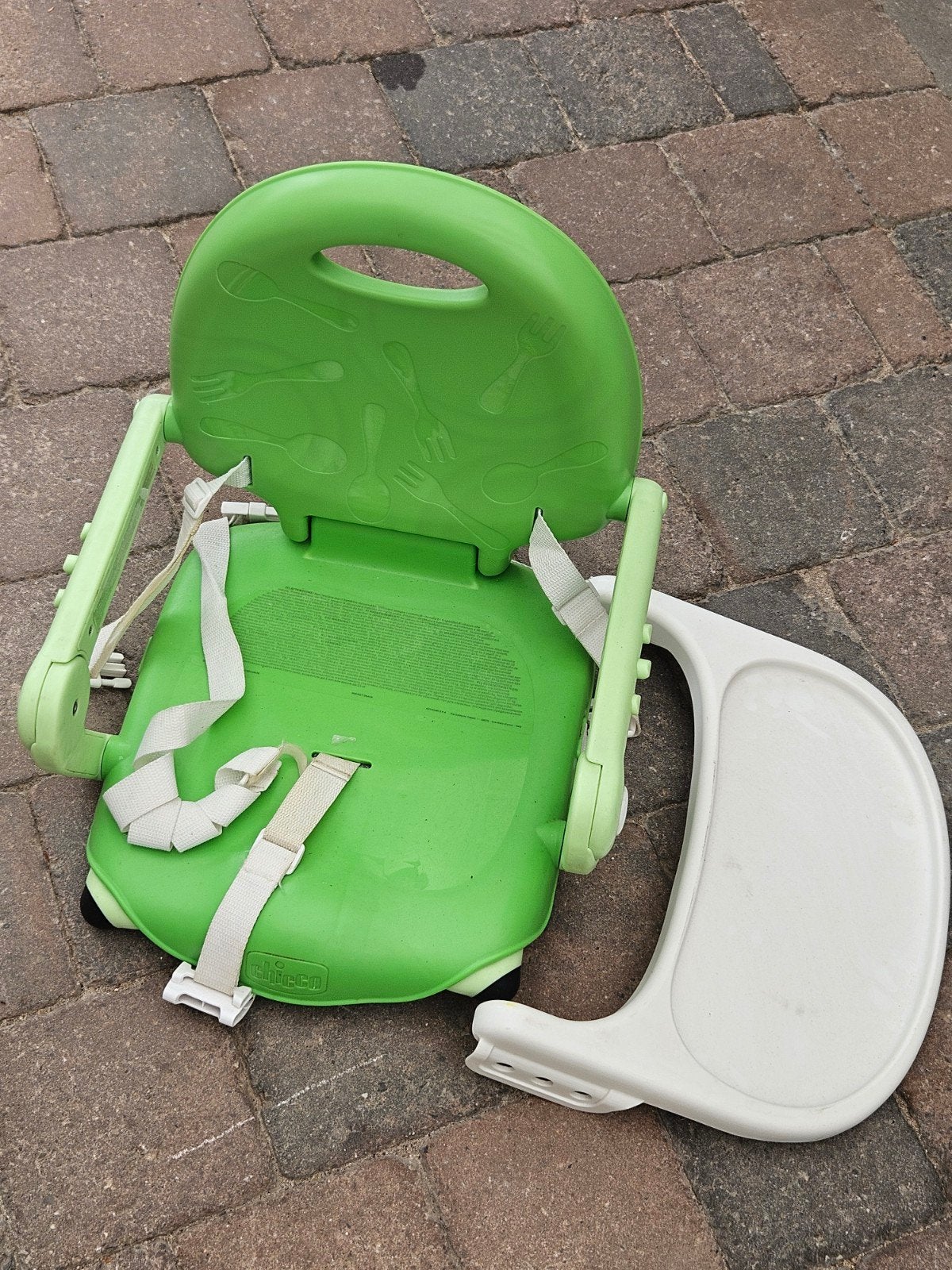 Chico pocket verhoogstoel Groen, Kinderen en Baby's, Ophalen of Verzenden, Gebruikt, Overige typen, Afneembaar eetblad