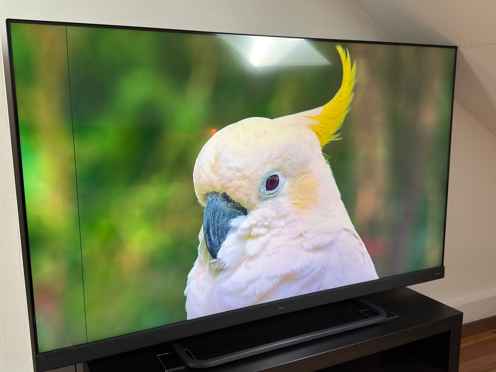 TCL android smart tv 55” 4K –Verticale zwarte lijn in scherm, Ophalen, Zo goed als nieuw, Smart TV