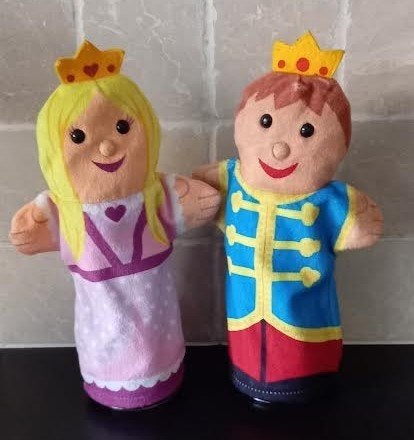 handpop koning en koningin, Kinderen en Baby's, Speelgoed | Knuffels en Pluche, Ophalen of Verzenden, Zo goed als nieuw, Wasbaar