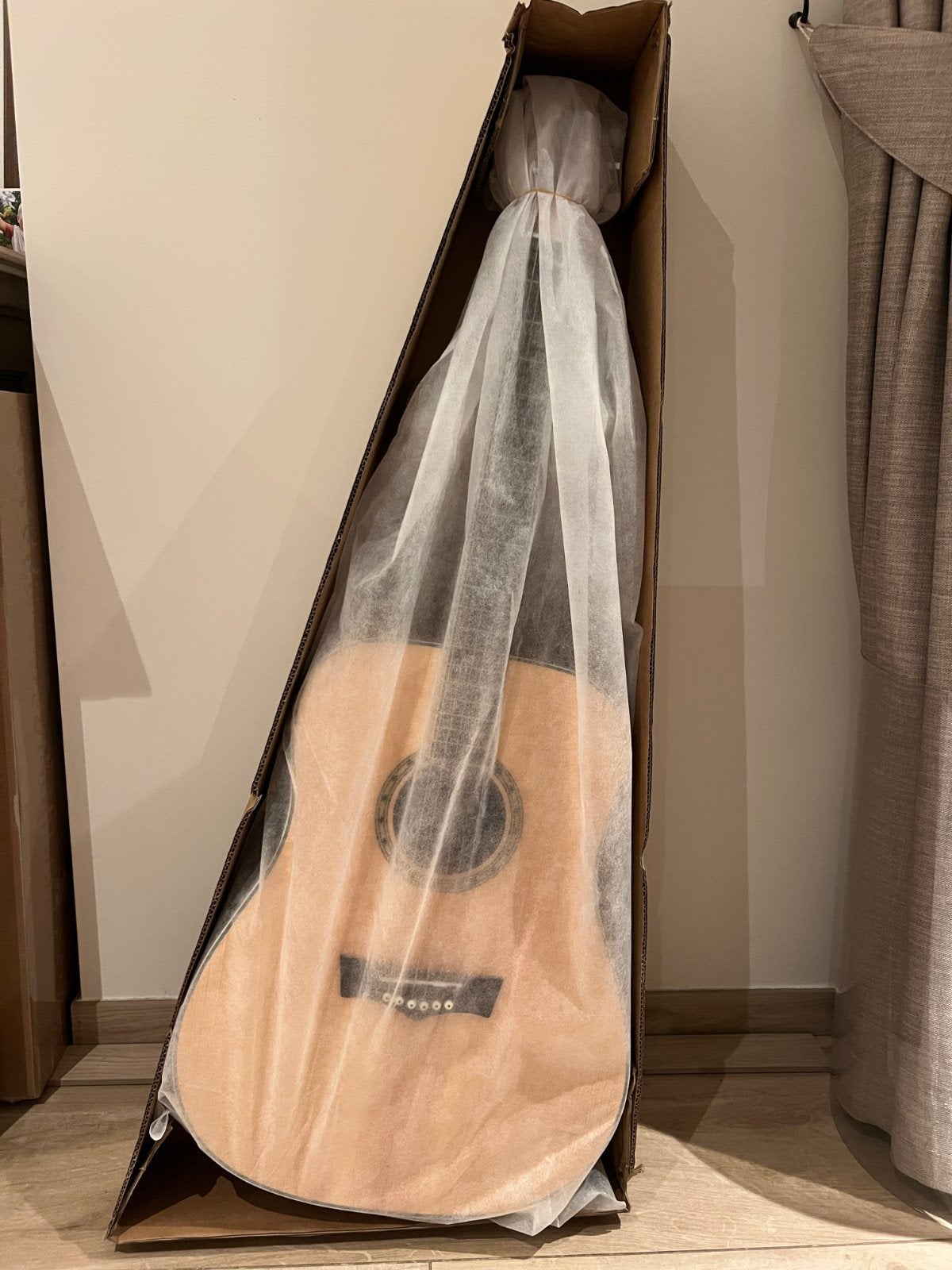 Nieuwe akoestische gitaar in doos, Enlèvement, Neuf, Guitare classique ou espagnole