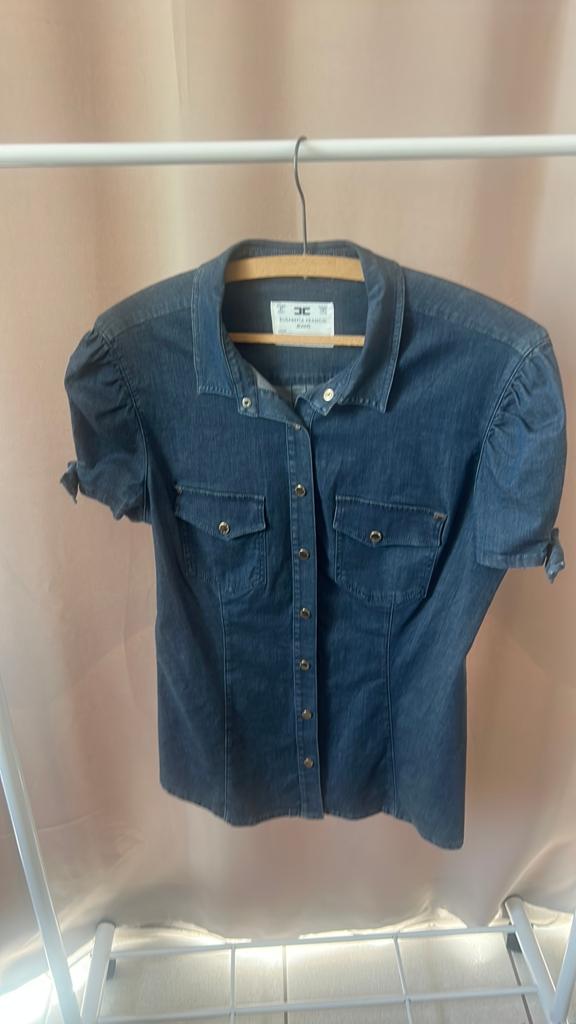 Elisabetta franchi jeanshemd, Enlèvement, Comme neuf, Taille 38/40 (M)