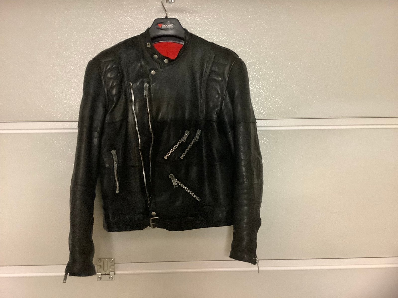 Retro lederen motor jas, Motoren, Ophalen, Tweedehands, Heren, Jas | leer