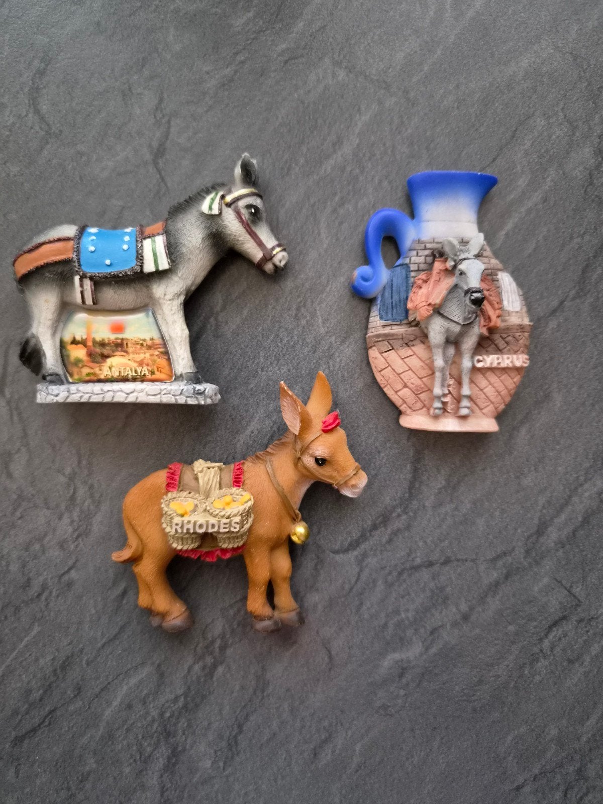 3 koelkastmagneten ezeltjes, Enlèvement