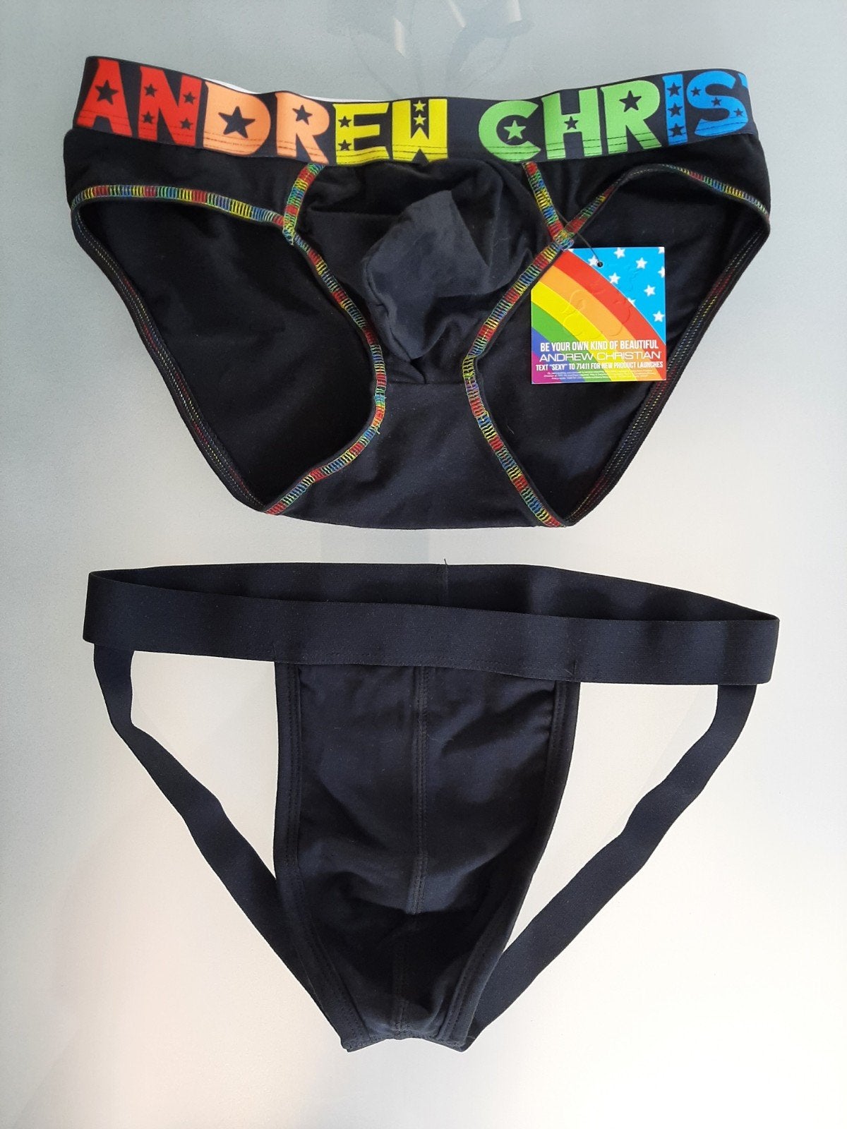 2 sexy zwarte heren ondergoed, Kleding | Heren, Ondergoed, Ophalen of Verzenden, Zwart, Andrew Christian, Slip
