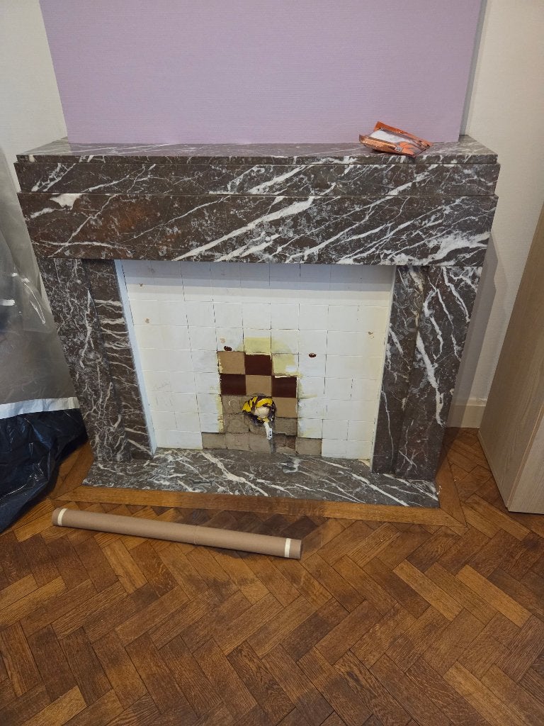 Marbres pour déco cheminé ou appui de fenêtre (pièce ou lot), Doe-het-zelf en Bouw, Tegels, Ophalen, 60 cm of meer, Gebruikt, Overige typen