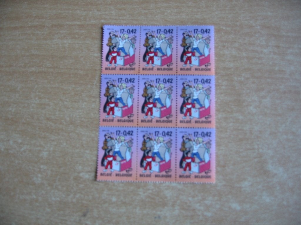 Kiekeboe : 9 postzegels., Ophalen of Verzenden, Nieuw, Merho