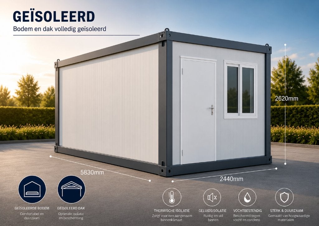 Conteneur de bureau Nouveau  + isolé + 2 fenêtres, Bricolage & Construction, Conteneurs, Enlèvement