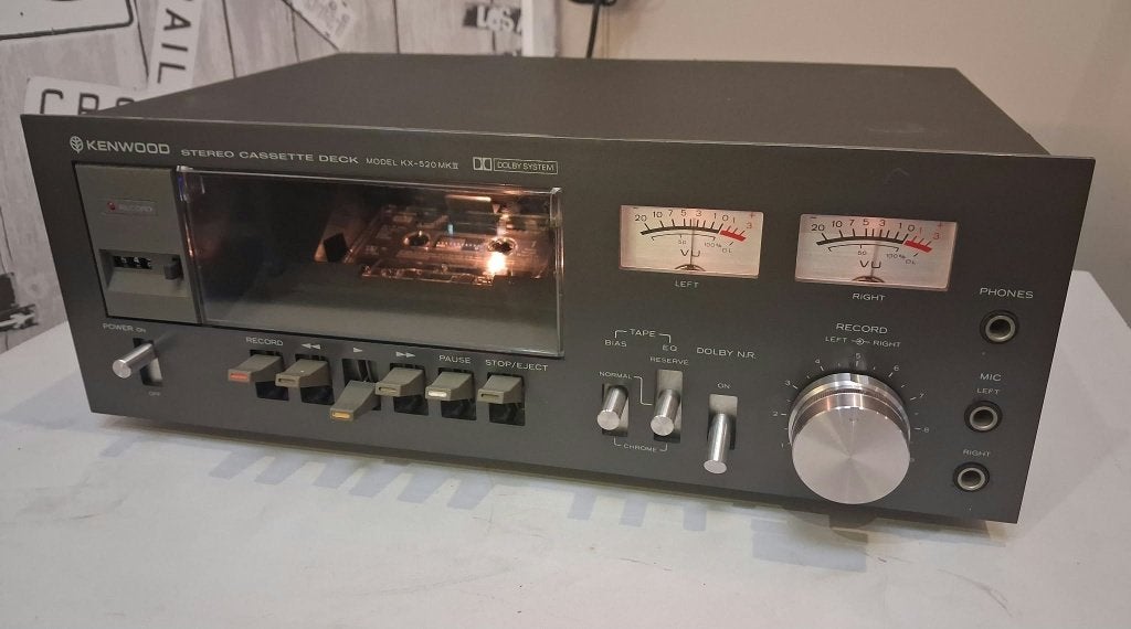 Vintage Kenwood KX-520 MK II Cassettedeck (Jaren '70), Ophalen of Verzenden, Enkel, Kenwood, Tape counter