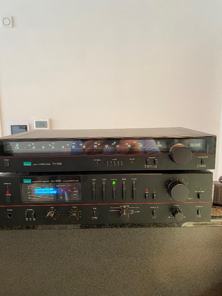 Sansui AU-D55X Amplifier Inclusief Tuner.., Ophalen, Zo goed als nieuw, Stereo, 60 tot 120 watt