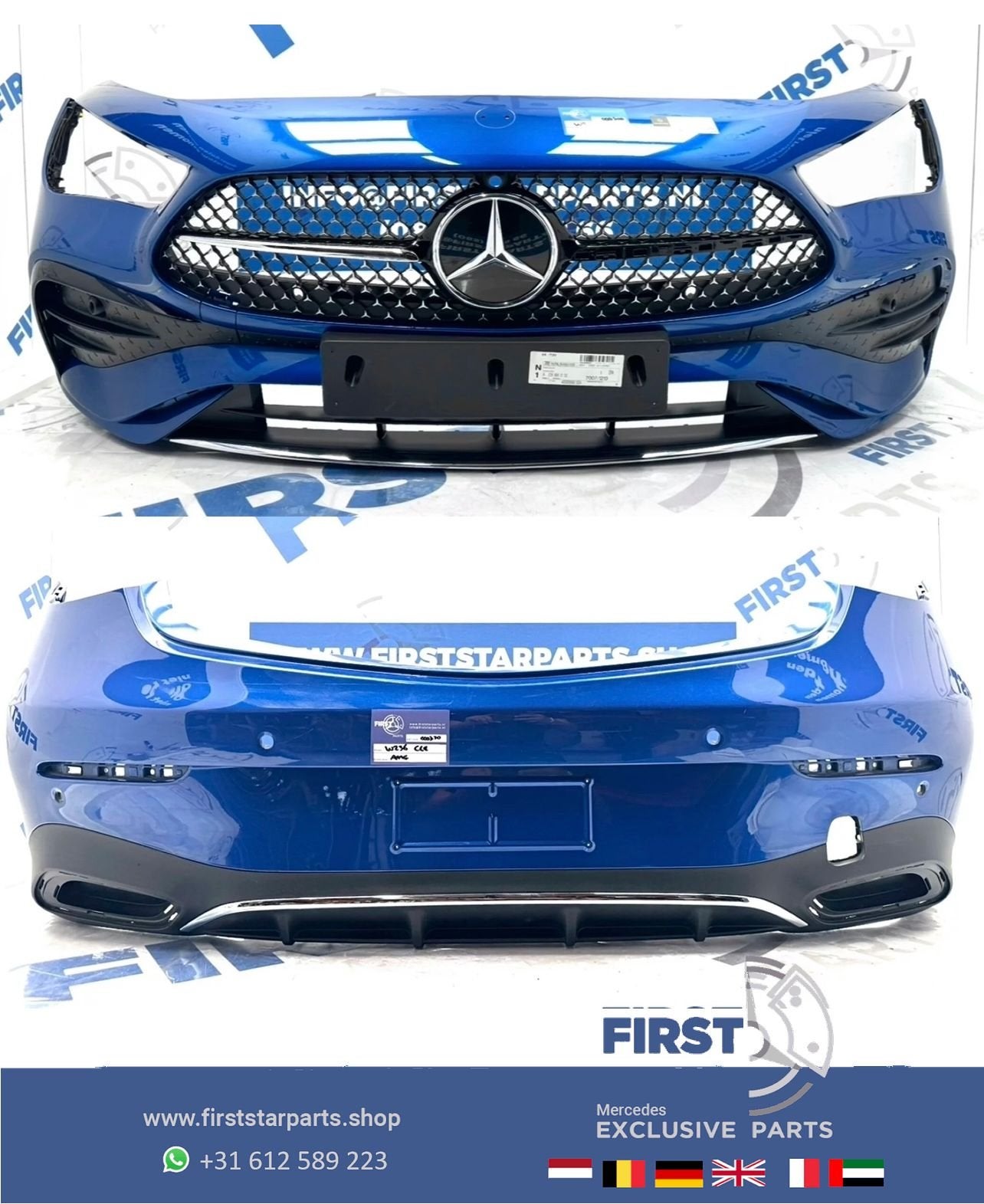 CLE C236 AMG PAKKET A236 W236 AMG VOORBUMPER + ACHTERBUMPER, Gebruikt, -, Ophalen of Verzenden, Bumper