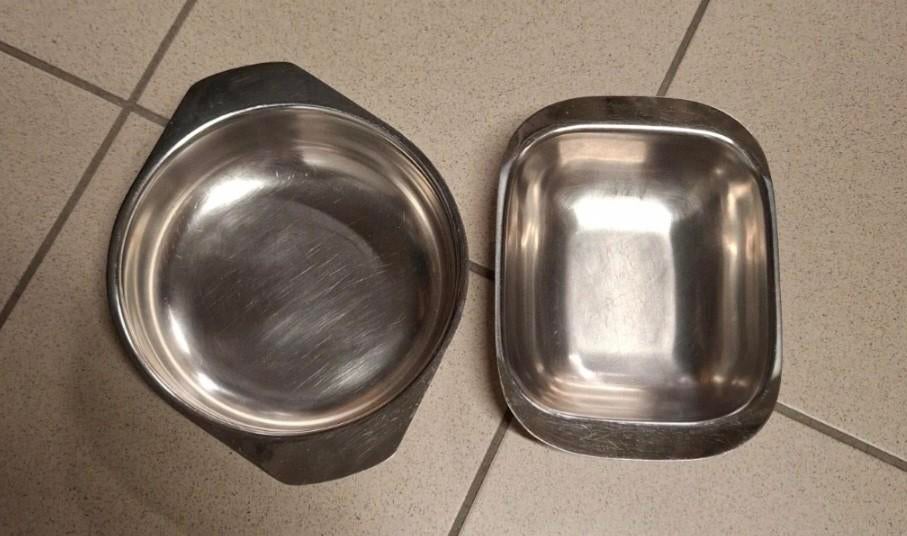 2 inox schotels, Ophalen of Verzenden
