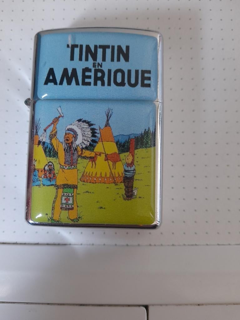 Prachtige aansteker op benzine (Kuifje in Amerika), Verzamelen, Ophalen of Verzenden, Aansteker
