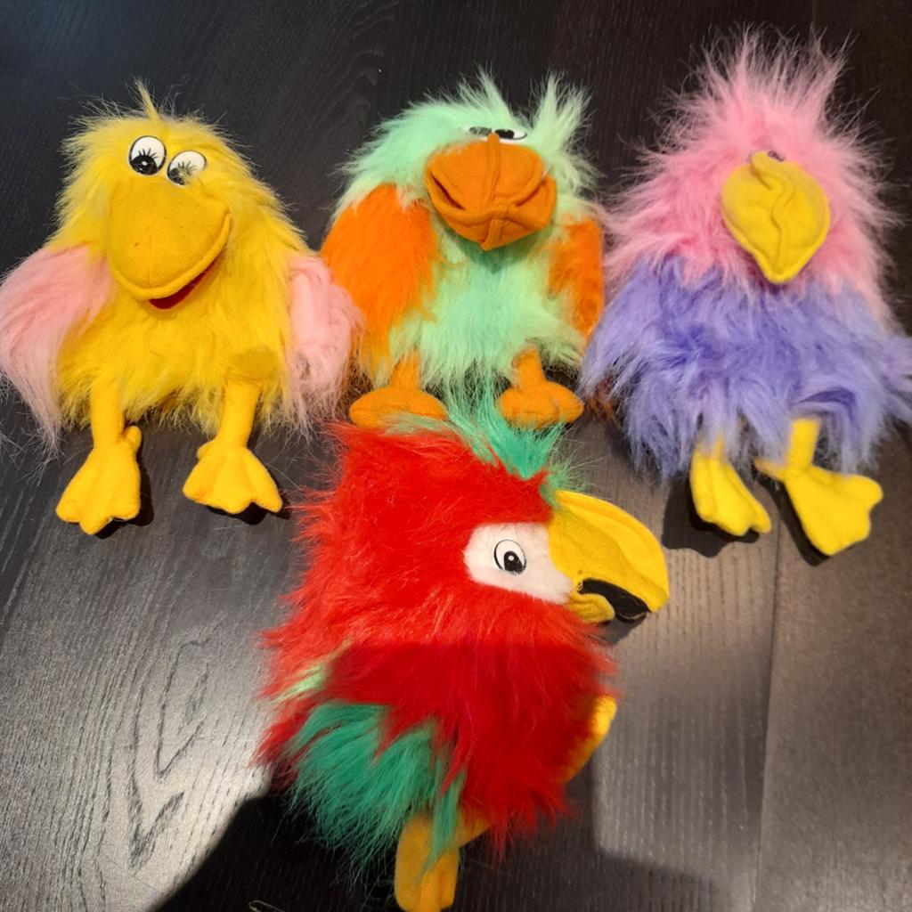 Handpoppen met pieper in de snavel, Ophalen of Verzenden
