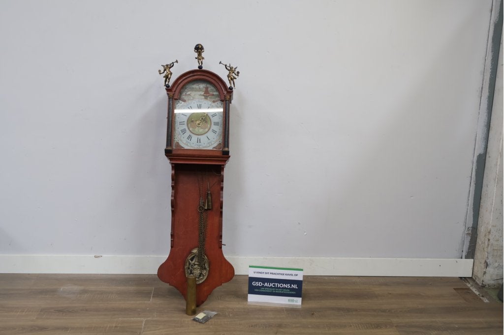 Antieke Friese staartklok met Schilderwerk, Antiek en Kunst, Antiek | Klokken