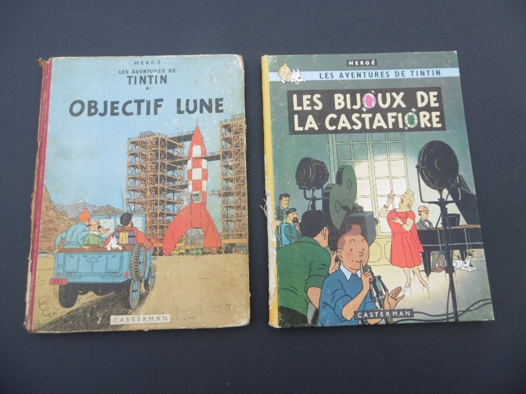 Hergé : Lot de 2 Tintin en EO, Ophalen of Verzenden