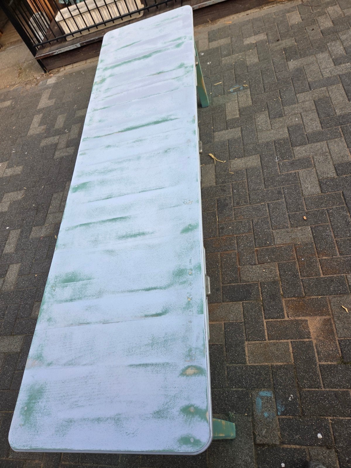 oude kloostertafel met 5 schuifjes, Ophalen