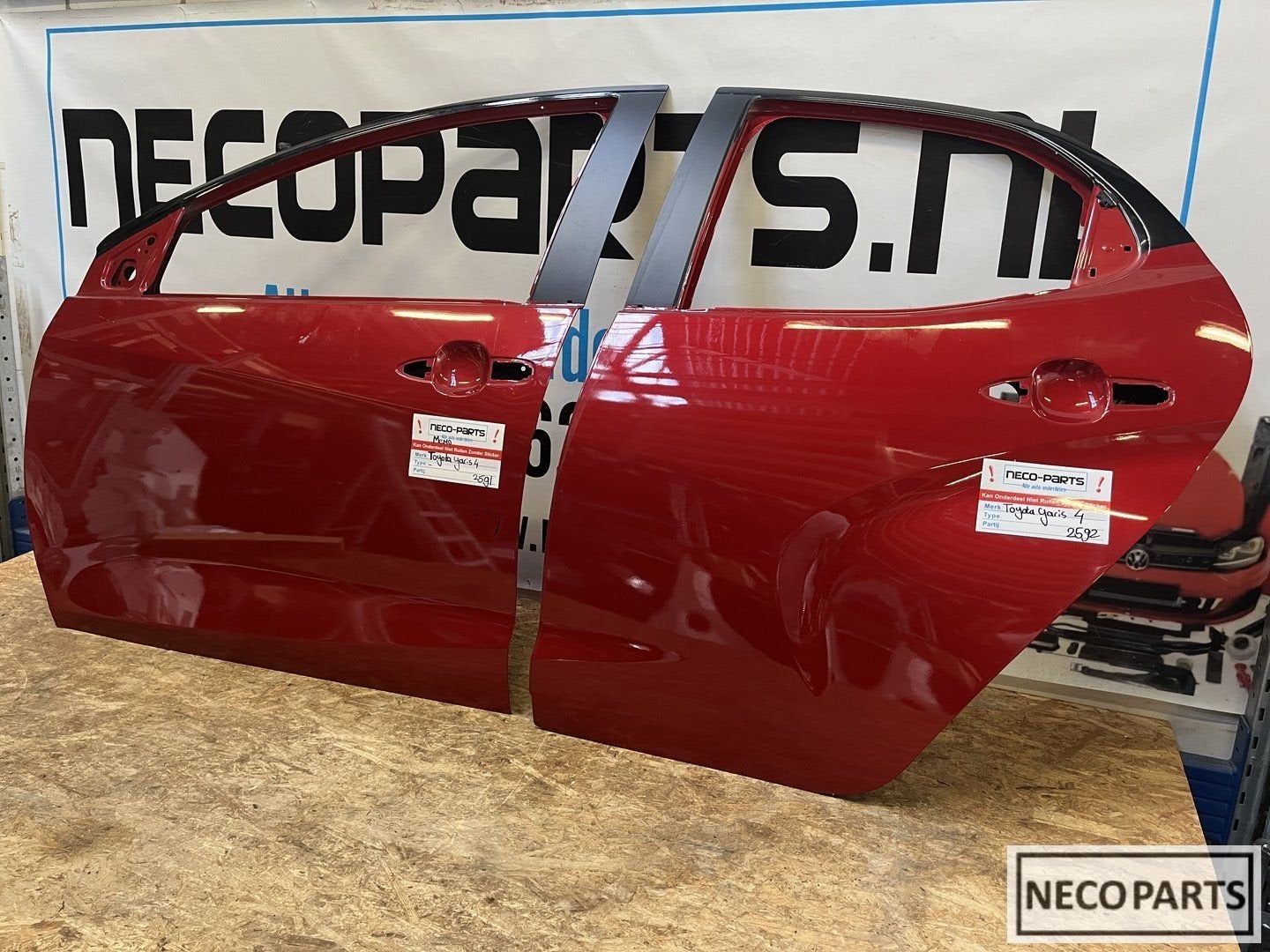 TOYOTA YARIS MAZDA 2 PORTIER DEUR LINKS ORIGINEEL, Arrière, -, Haillon arrière, Toyota