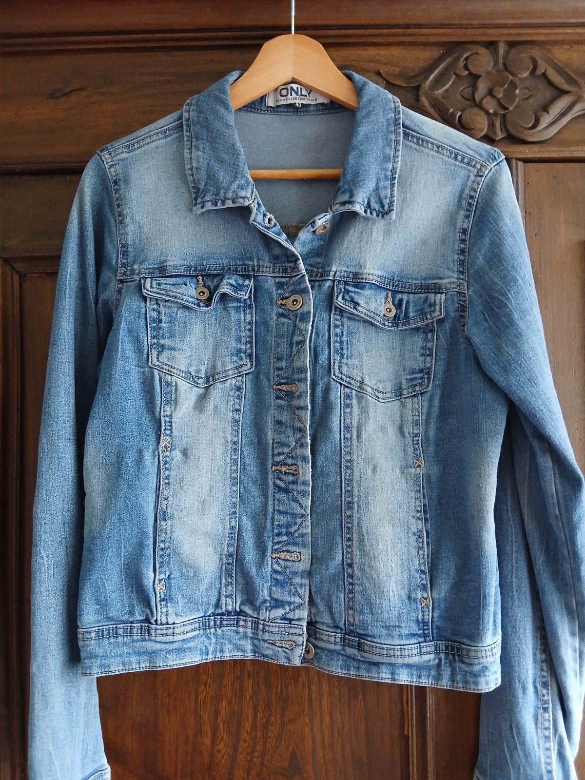 dames jeans vestje merk Only, Maat 38/40 (M), Only, Blauw, Ophalen of Verzenden