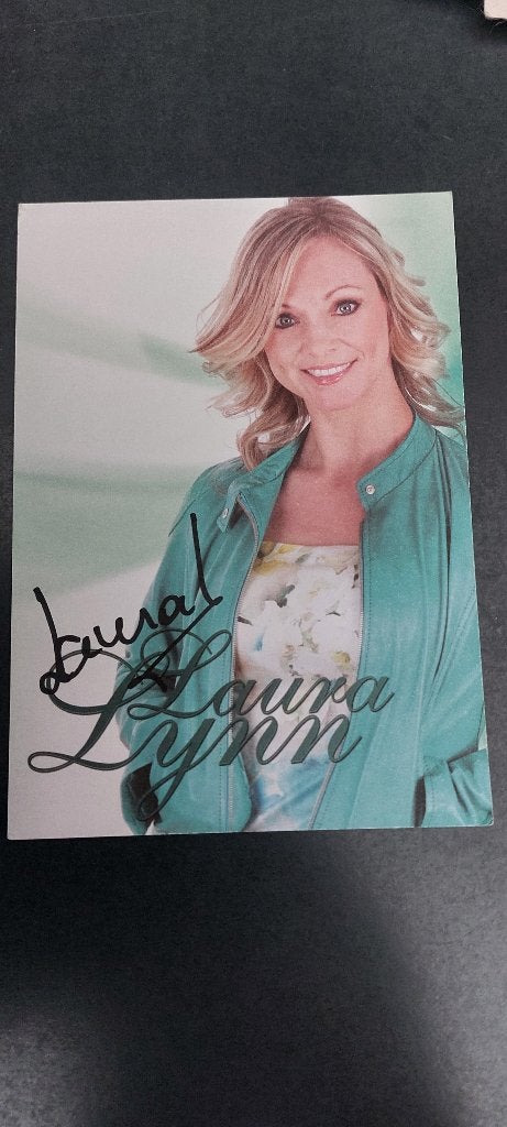 Postkaart Laura Lynn handtekening gesigneerd, Verzamelen, Ophalen of Verzenden, Gebruikt