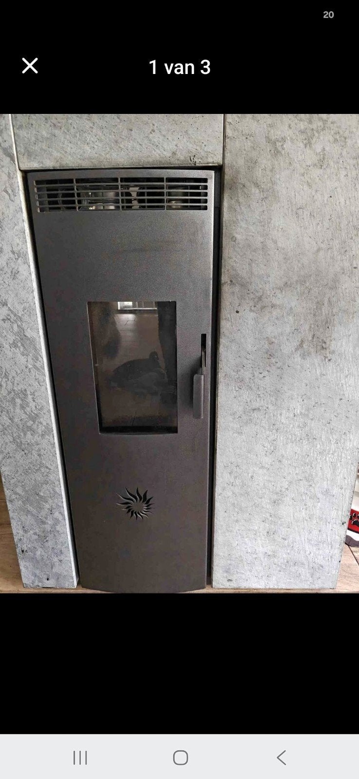 pelletkachel met speksteen, Huis en Inrichting, Ophalen, Gebruikt, Overige brandstoffen, Pelletkachel