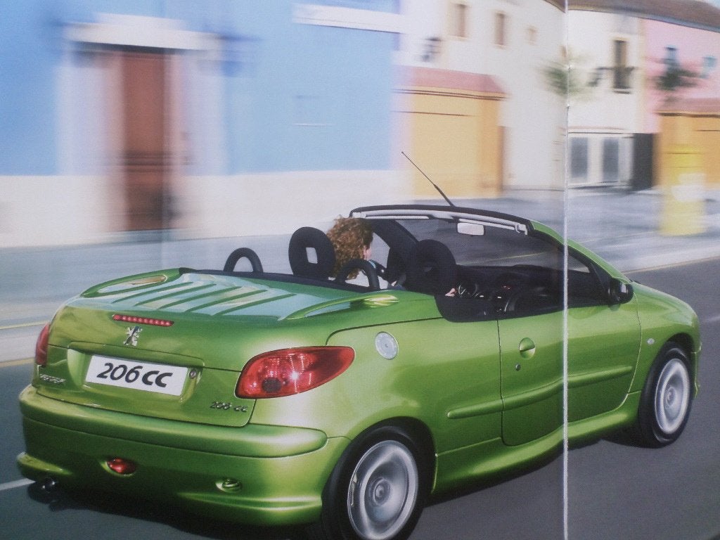 Brochure Peugeot 206 CC Cabriolet Coupé et Roland Garros, Enlèvement ou Envoi, Peugeot