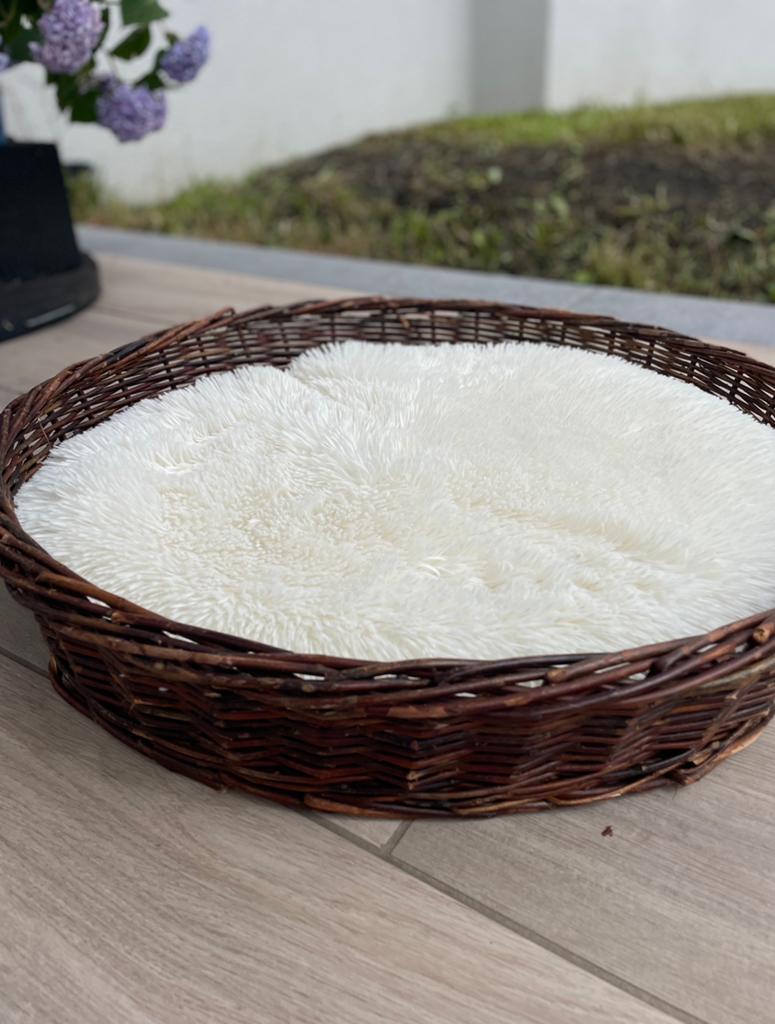 Très grand panier pour chien ou chat en osier avec coussin, Enlèvement, Comme neuf