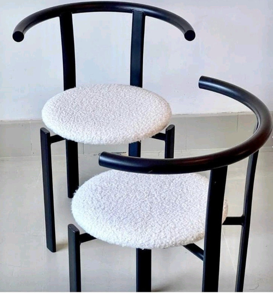 Set de 4 chaises vintage (prix par pièce), Maison & Meubles, Enlèvement, Noir