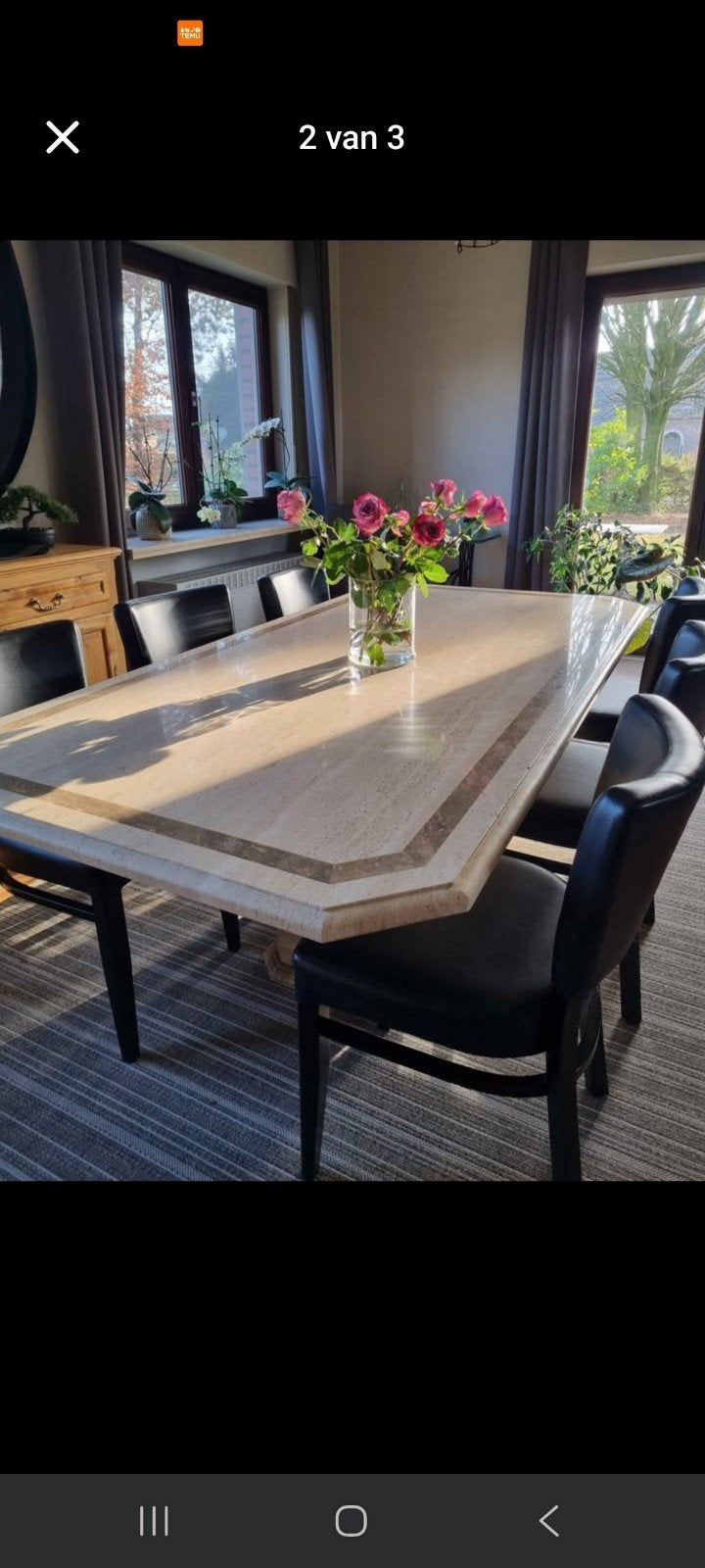 eettafel -2meter lang -Gerezerveerd tot 15.09, Ophalen