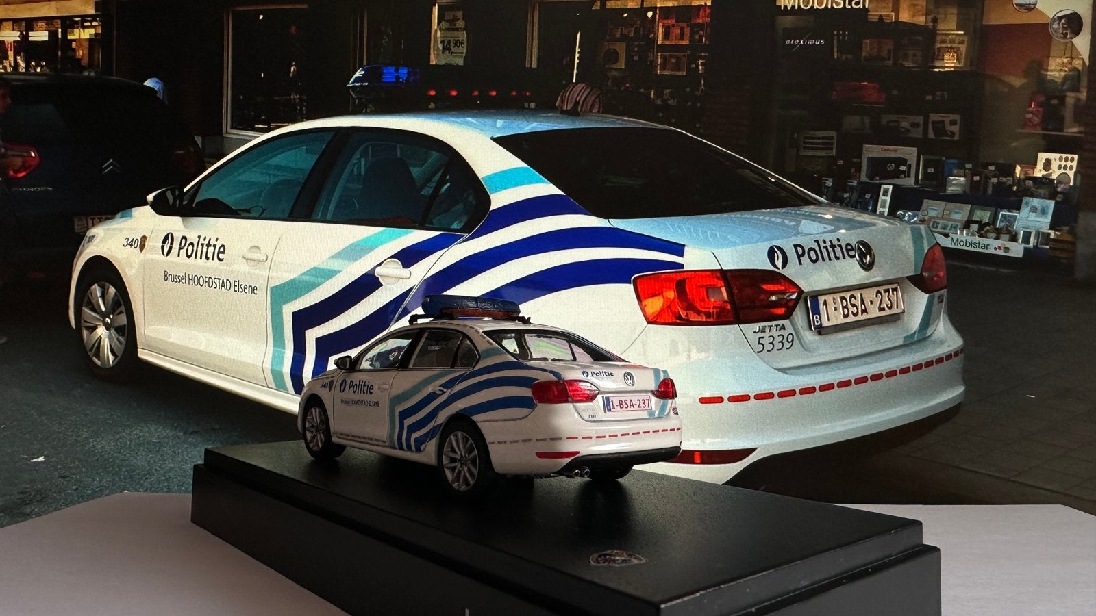 Volkswagen Jetta police locale politie 5339 PolBru 1/43, Enlèvement, Utilisé, Autres marques