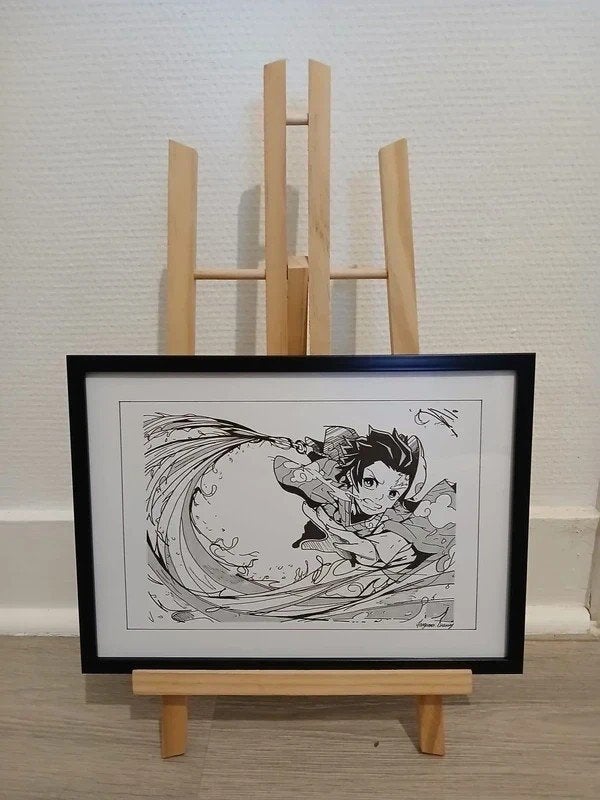 Cadre Demon Slayer, Neuf, Moins de 50 cm, Enlèvement ou Envoi, Création originale