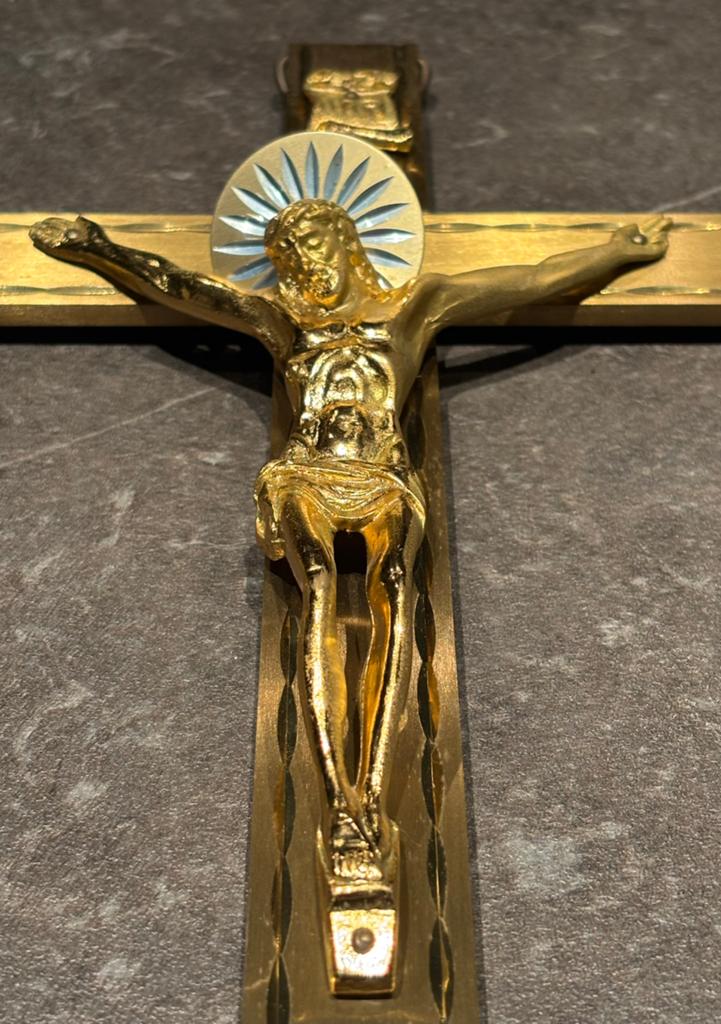 Vintage katholiek wandkruis, Ophalen of Verzenden, Zo goed als nieuw, Overige typen, Christendom | Katholiek