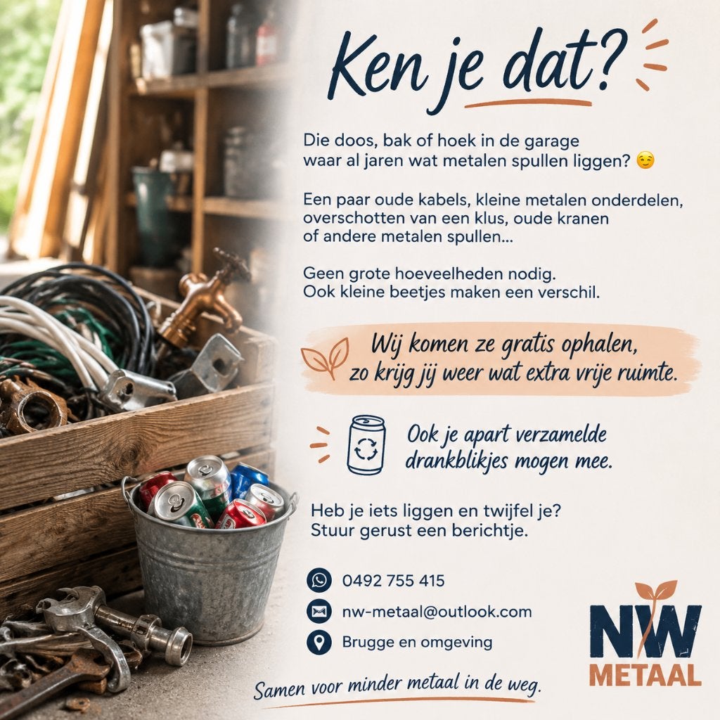 Metalen spullen die in de weg liggen? Wij halen ze gratis op, Ophalen