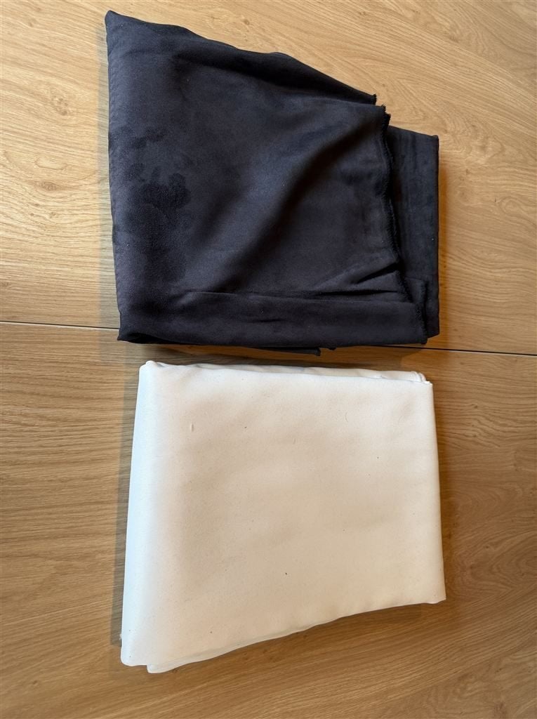 Zwart-Witte Suede/Alcantara Bekledingsstof - Camper Interieu, Ophalen of Verzenden, Zo goed als nieuw, Zwart