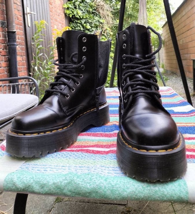 Dr. Martens Jadon Smooth zwart - Maat 38 - Zo goed als nieuw, Kleding | Dames, Schoenen, Zwart, Lage of Enkellaarzen, Ophalen of Verzenden