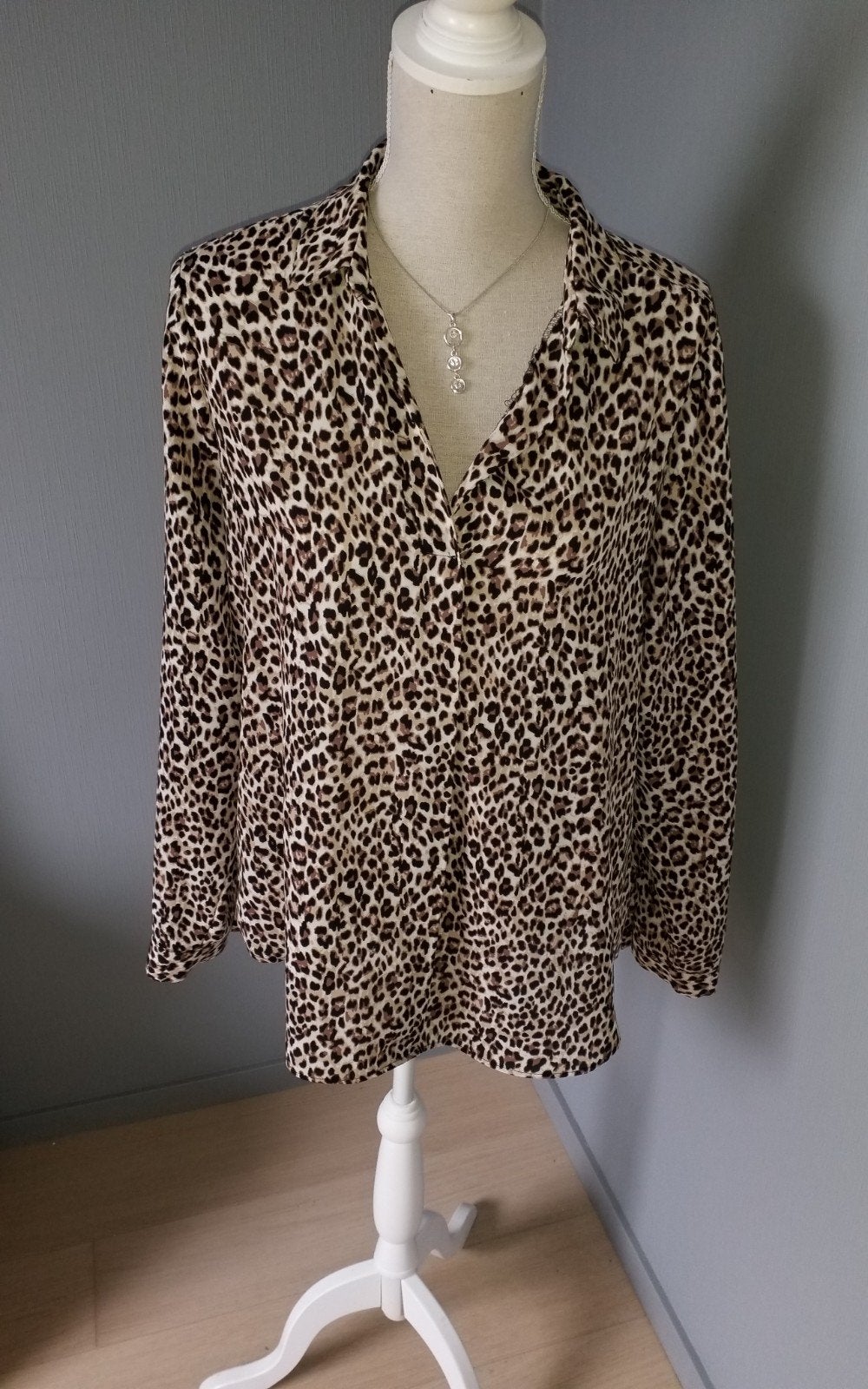 tijger bloes L/XL, Ophalen of Verzenden, Zo goed als nieuw, Maat 46/48 (XL) of groter, Bruin