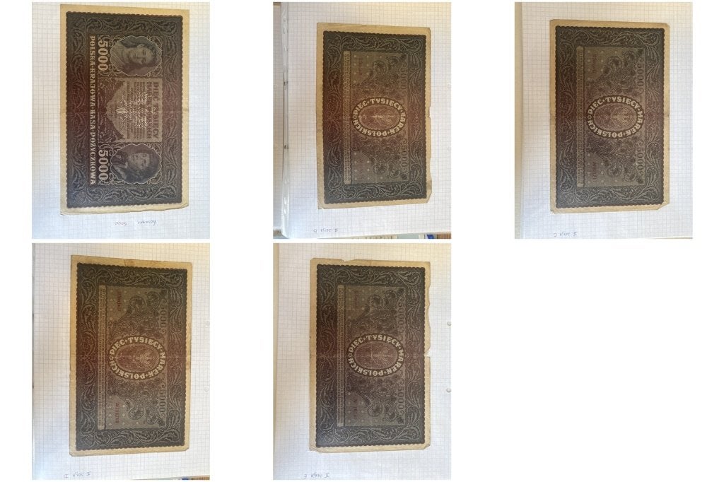 Polen 5000 Marek 1920 - partij (groot formaat), Postzegels en Munten, Ophalen of Verzenden, Polen