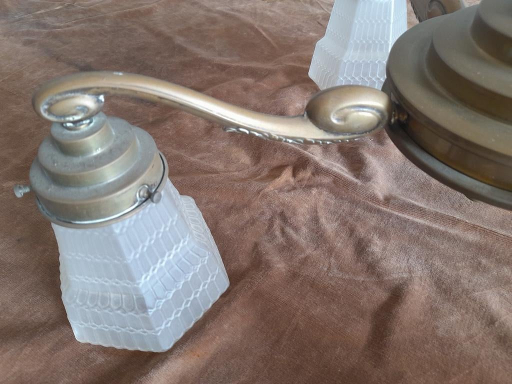 Antieke art-deco luchter, Antiek en Kunst, Ophalen
