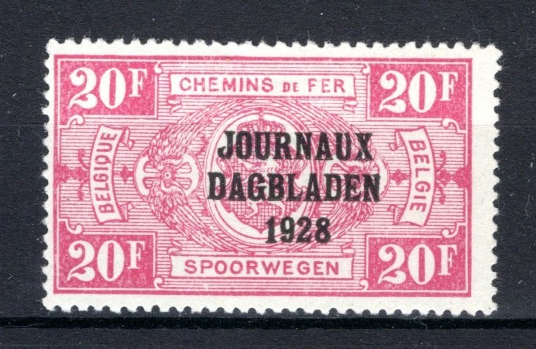 JO18 MH* 1928 - Postpakketzegels "JOURNEAUX - DAGBLADEN ", Ophalen of Verzenden, Postfris, Spoor van plakker