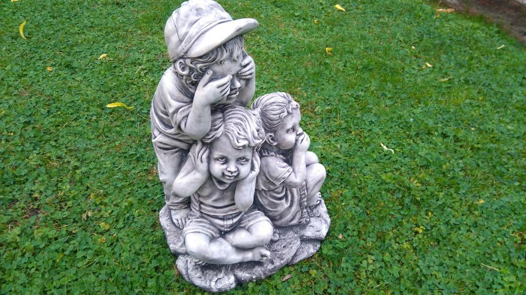 STATUE EN PIERRE PATINEE, Enlèvement, Comme neuf, Autres matériaux, Homme