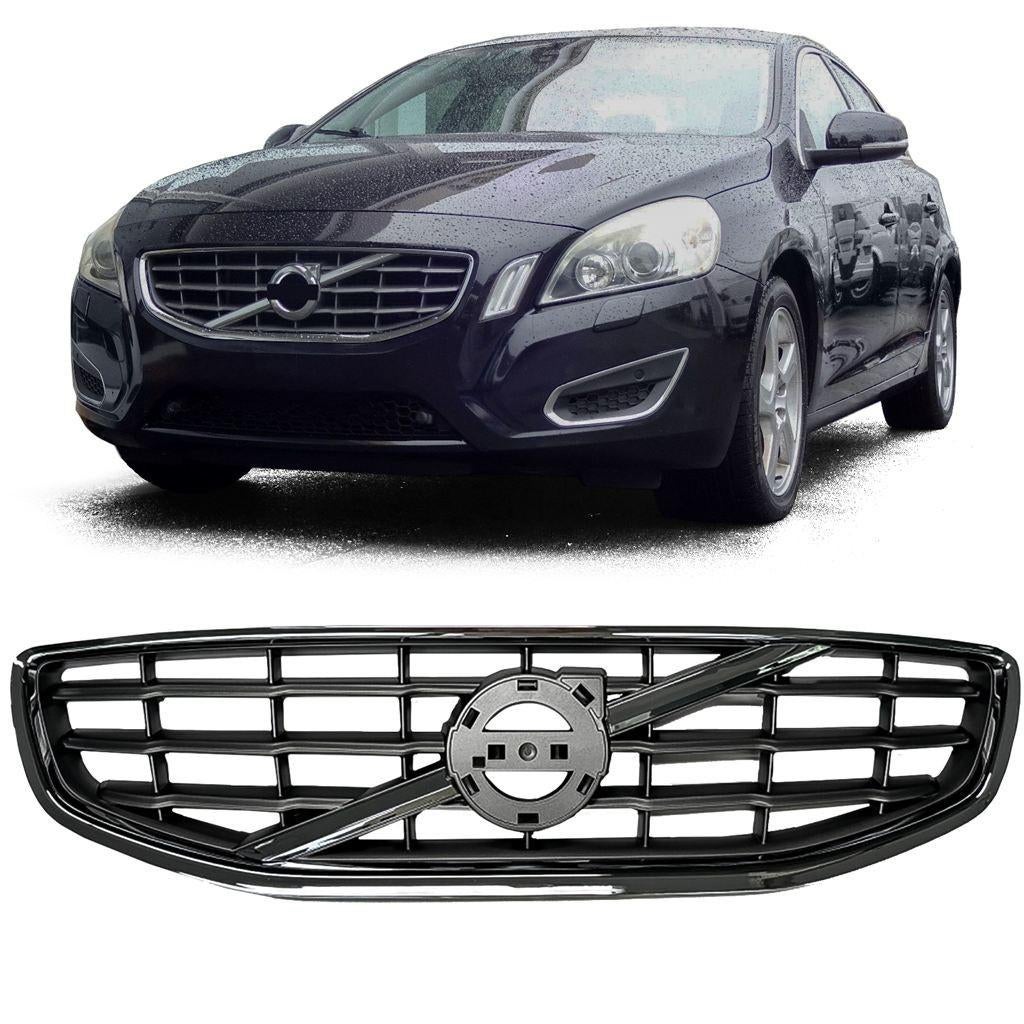 Grill Glans Zwart Chrome Voor Volvo S60 V60 Vanaf 2011 t/m 2, Autos : Divers, Tuning & Styling, Envoi