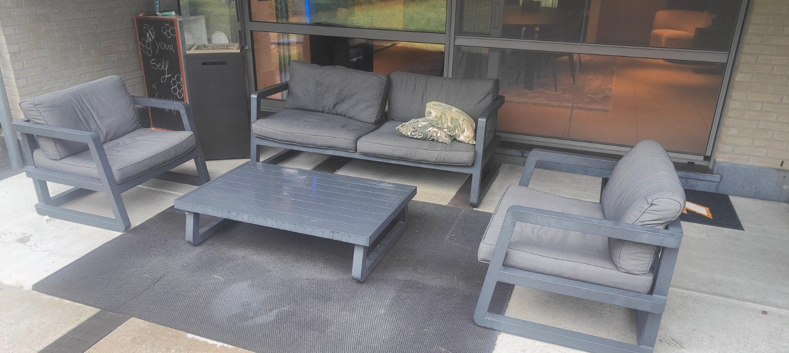 Buiten lounge in aluminium, Aluminium, Utilisé, Sets de jardin, Enlèvement