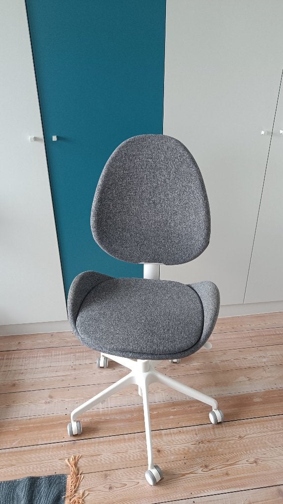 Ikea Hattefjal - Bureaustoel, Huis en Inrichting, Bureaustoelen, Ophalen, Zo goed als nieuw, Grijs, Bureaustoel
