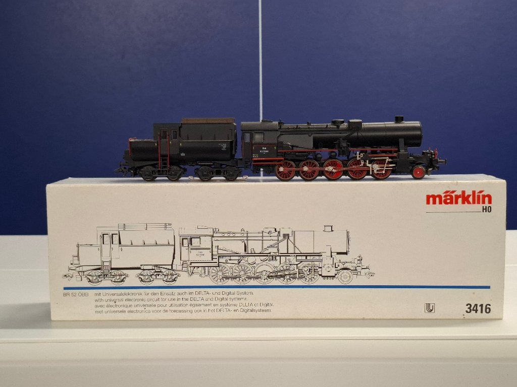 Märklin stoomloc 3416, Ophalen, Wisselstroom, Locomotief, Zo goed als nieuw