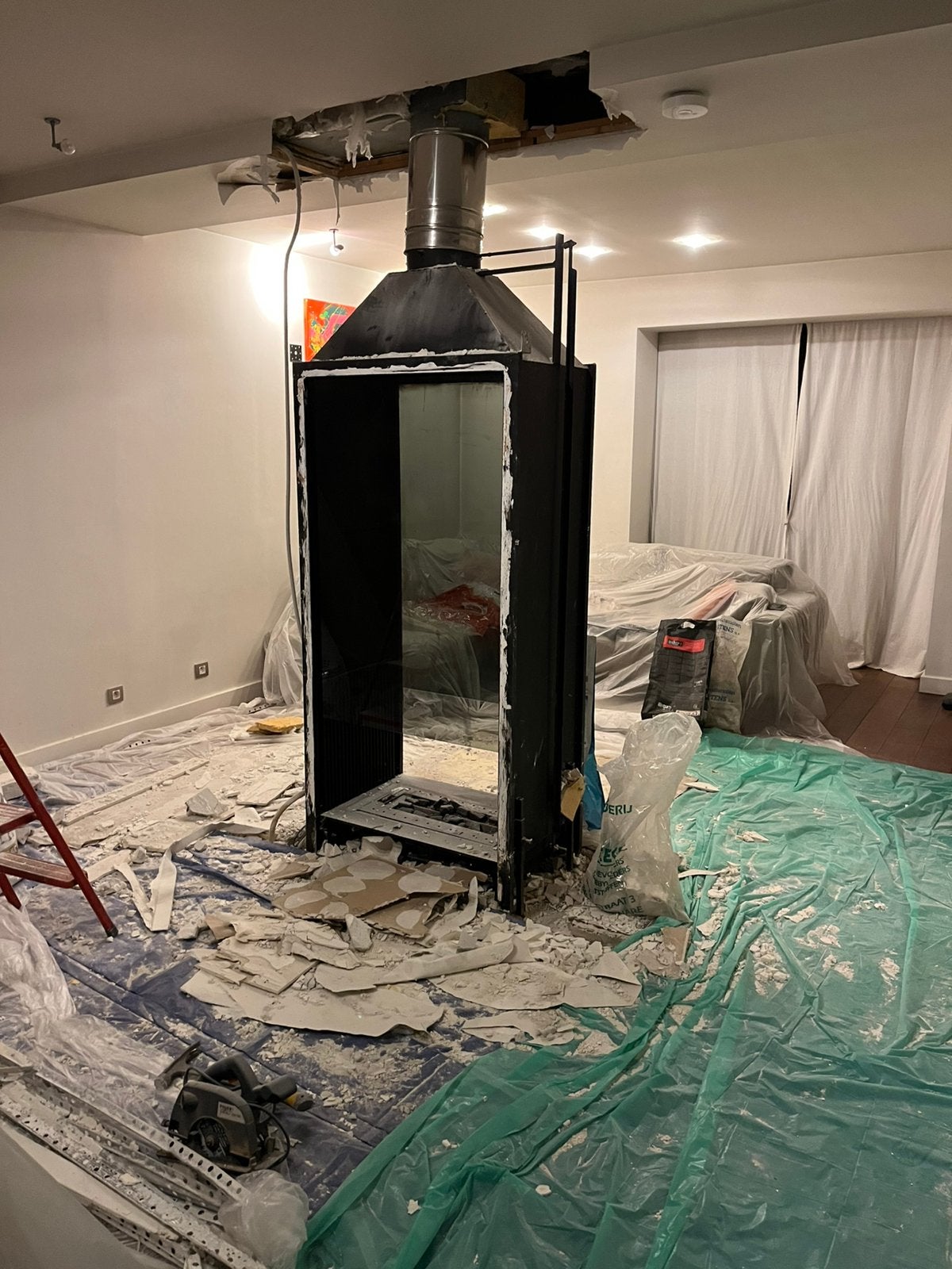 Gashaard inbouw, Maison & Meubles, Enlèvement, Utilisé, Cheminée au gaz